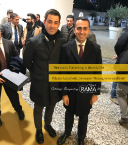 Giovanni Rallo titolare di Rama Eventi in compagnia di Luigi Di Maio, in occasione del Convegno Mezzogiorno eccellente presso palazzo lancellotti di casalnuovo